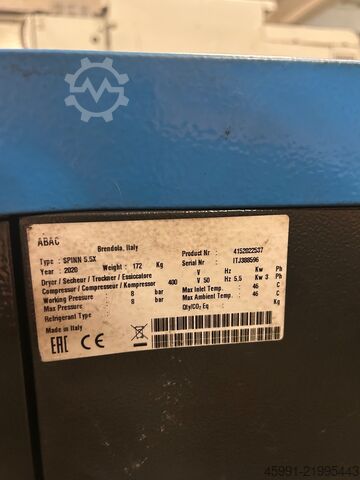  Abac Spinn 5.5x compressor with drier