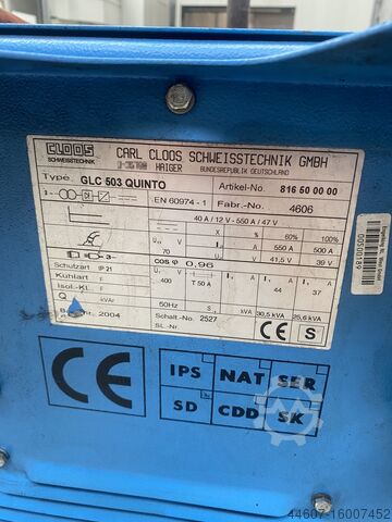 Lasapparaat Cloos GLC 503 Quinto