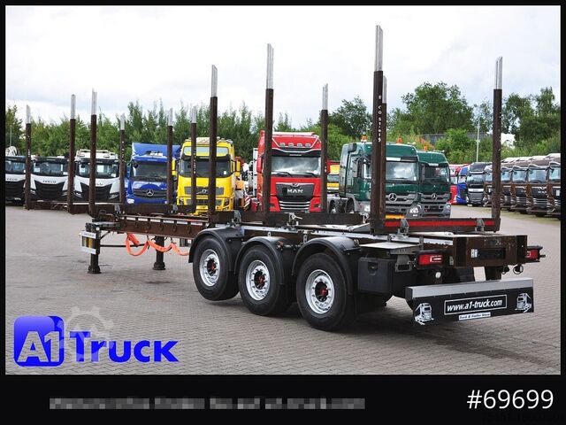 Semirremolque de troncos DOLL H3L-14XL Holz Tele, Lenkachse 275 tkm.