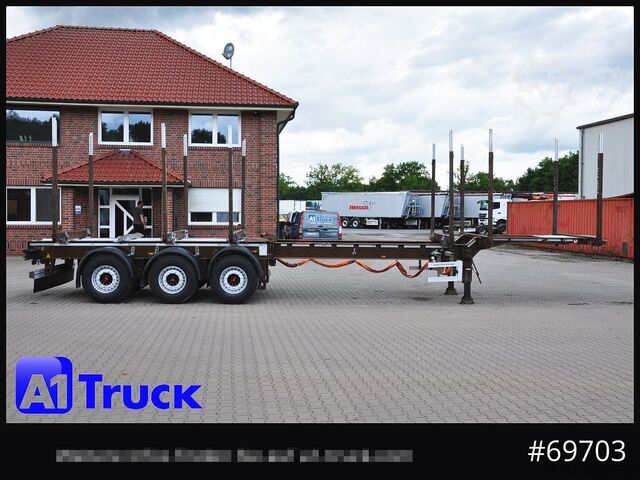 Semirremolque de troncos DOLL H3L-14XL Holz Tele, Lenkachse 275 tkm.