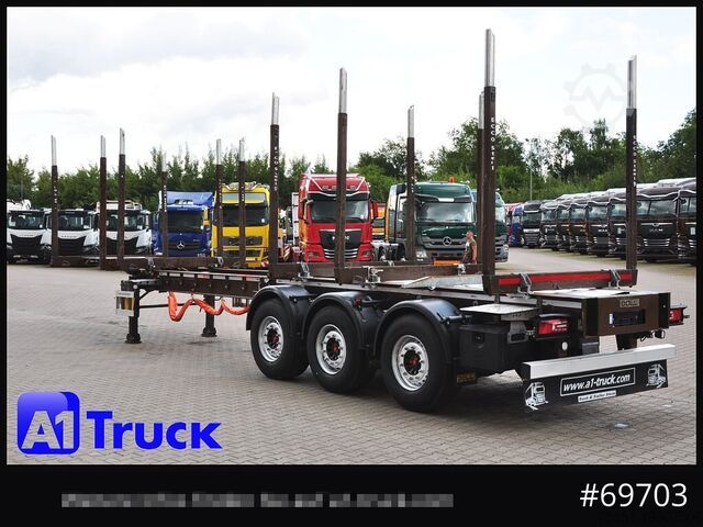 Semirremolque de troncos DOLL H3L-14XL Holz Tele, Lenkachse 275 tkm.