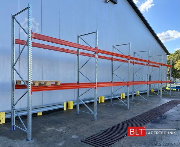 Zwaarlaststelling ca. 14 lfm. Palettenregale H: 350cm Fachlast: 3000 kg , 45 Palettenplätze