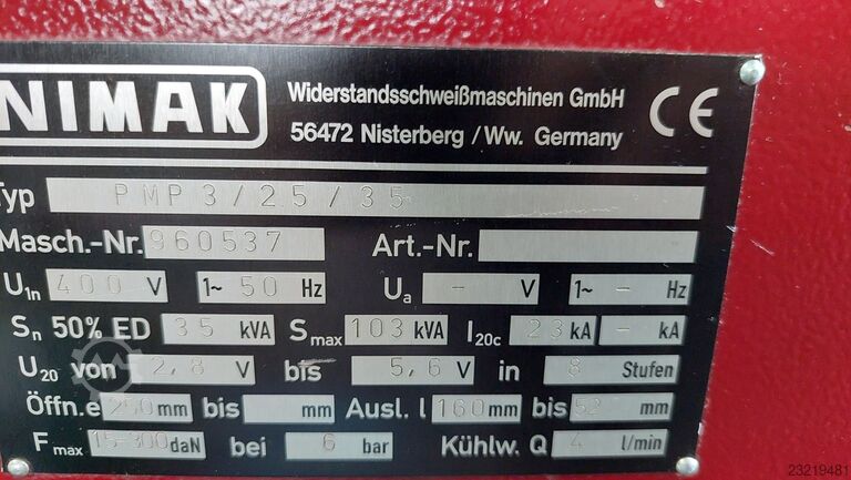 Puntlasmachine NIMAK PMP 3-2,5-35