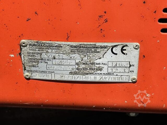 Excavator Kubota KX080-4A2