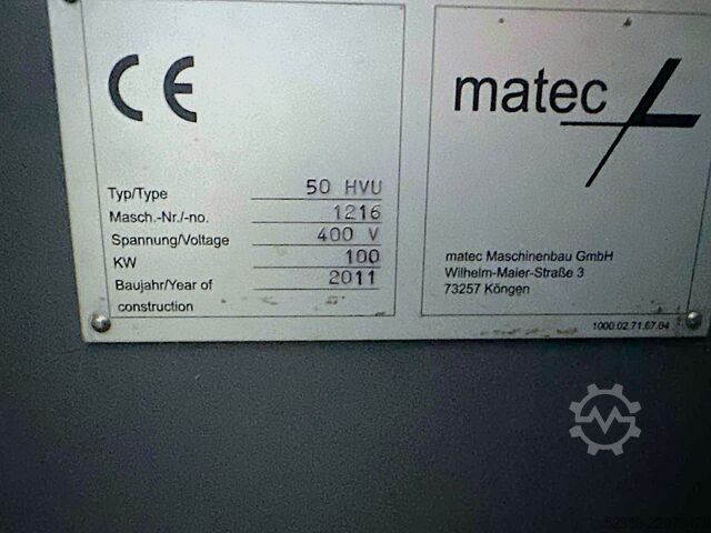 Centra obróbcze (pionowe) Matec 50HVU