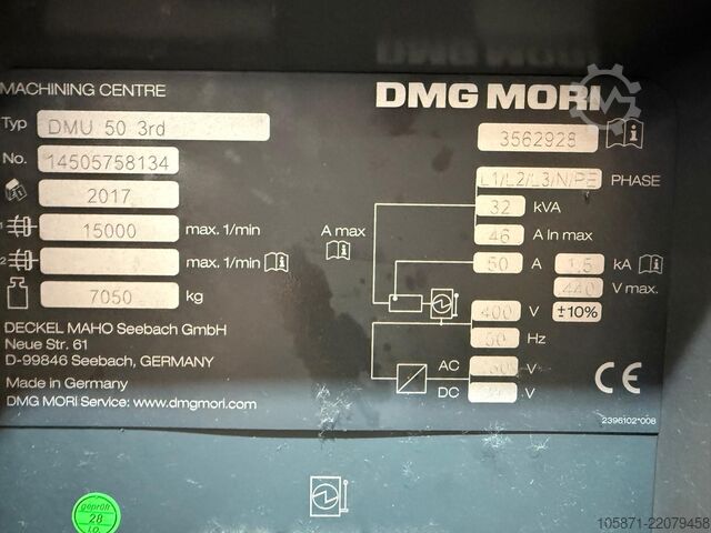 DMG MORI DMU 50 3rd mit LANG RoboTrex DMG MORI DMU 50 3rd