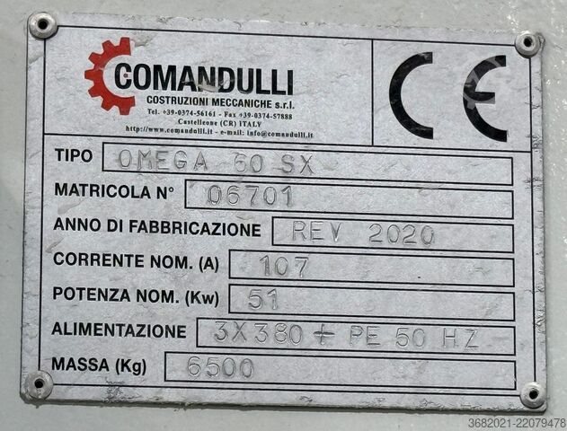 Profilkant-slibemaskine COMANDULLI OMEGA 60 SX