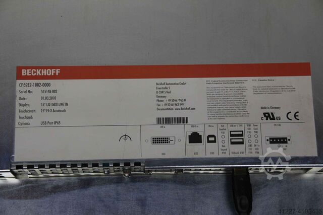Besturingseenheid BJM Beckhoff CP6932-1002-0000