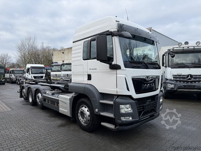 Kiepwagen MAN TGS 35.420 8X2-6 Haken/ Silo M-TEC HLS 20