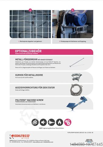 Screed pump EDILTECO POLITERM MACHINE 1000