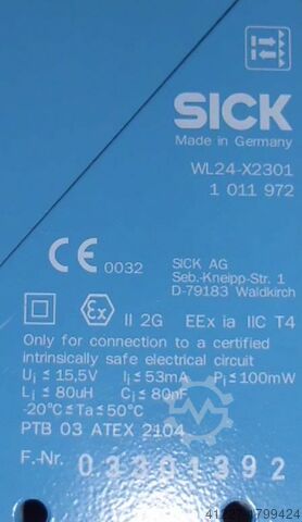 Reflecterende lichtbarrière Sick WL24-X2301