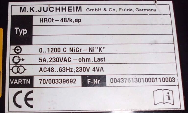 Temperaturregulator Juchheim HROt-48/k,ap