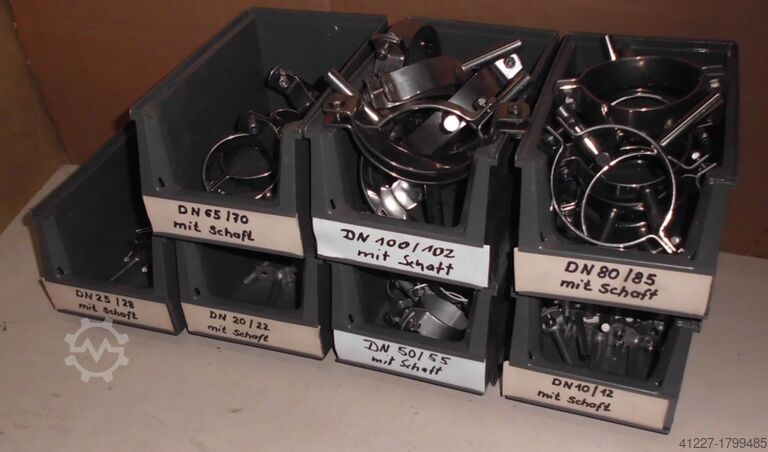 Mil ile vidalı kelepçeler Edelstahl Verschiedene Ø