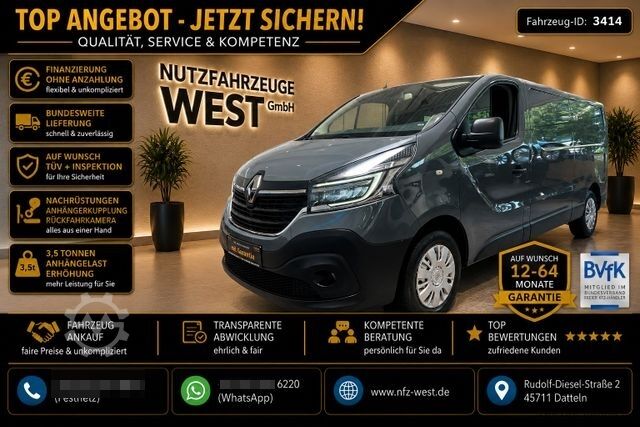 Dobozos furgon RENAULT Trafic L2-H1*Lang*1.Hand*AHK*Garantie*