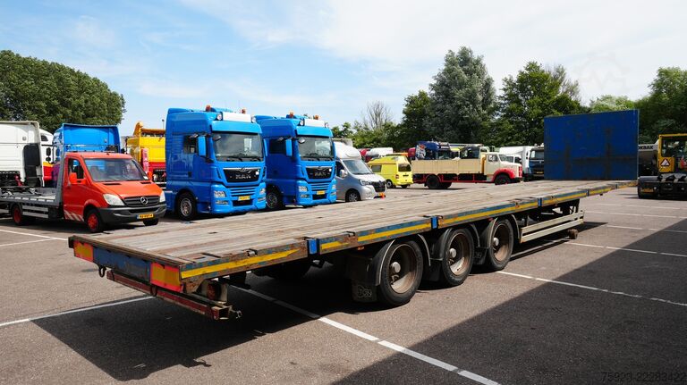 Platform aanhanger Pacton 3 axle Flatbed trailer with twistlocks mega