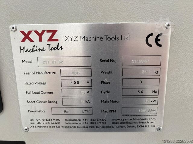 Tour CNC XYZ Machine Tools CT52 2 Axis CNC Lathe