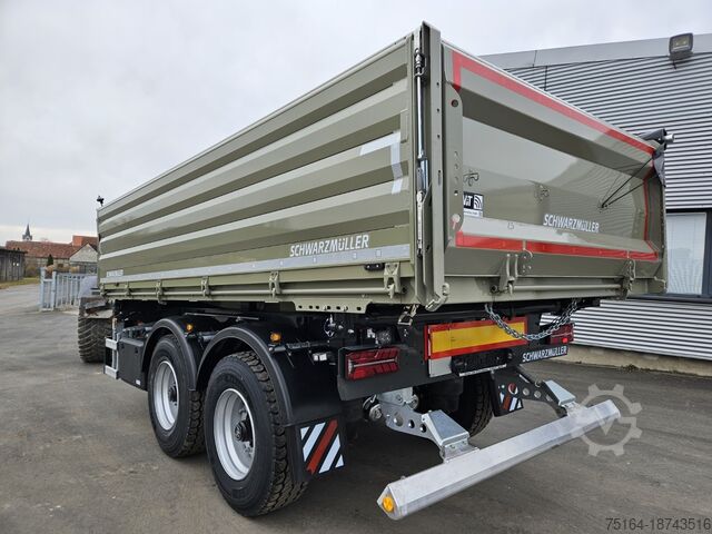 Dreiseitenkipper Anhänger Schwarzmüller Tandem-Kippanhänger bündig, Plane