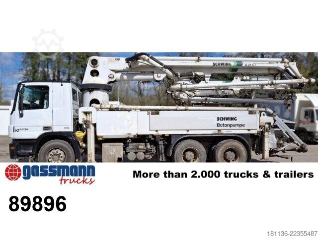 Kamion sa pumpom za beton Mercedes-Benz Actros 2636 6x4, Betonpumpe Schwing Stetter