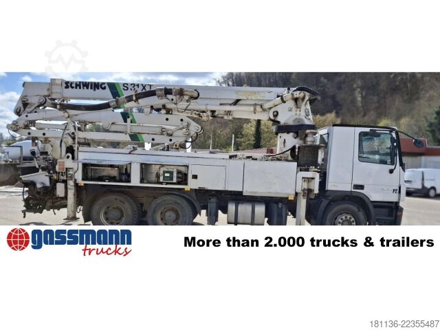 Kamion sa pumpom za beton Mercedes-Benz Actros 2636 6x4, Betonpumpe Schwing Stetter