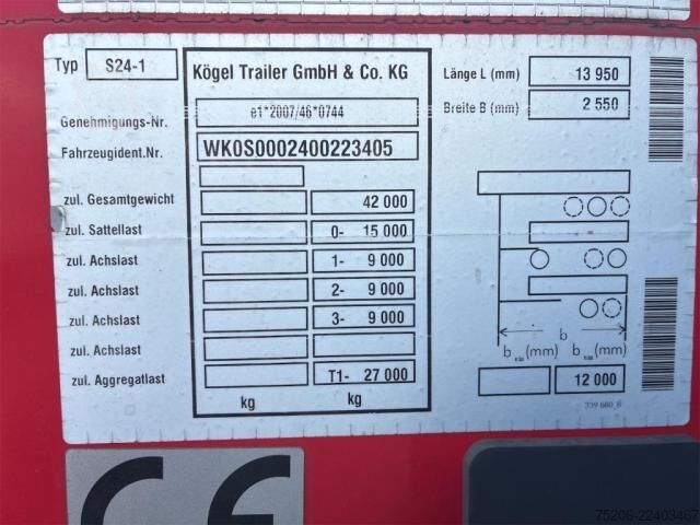 Félpótkocsi Kögel SN 24 Standard