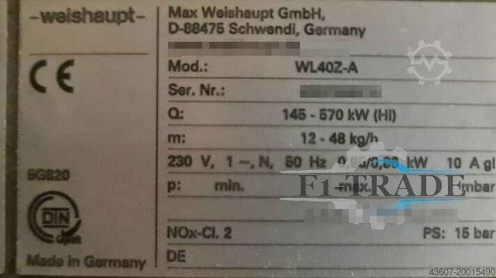 Varmekedel / kedel Viessmann Paromat-Triplex RN