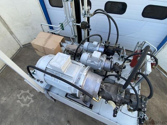 Hydraulikaggregat med hydraulikpumpe med 3 motorenheder op til 90 kW, op til 350 bar, hydraulikaggre PARKER PV180, PV046, PV016, T6CC, AP180EM, A4ES0