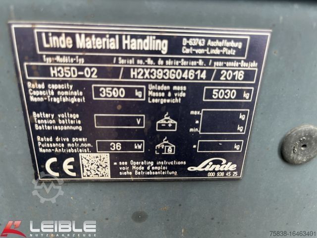 Voorlader vorkheftruck LINDE H35D EVO 3B*Duplexmast*Vollkabine*2.256h*