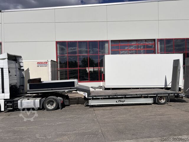 Lavtloader trailer Fliegl SES210  1 Achs Satteltieflader