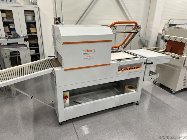 Foliewikkelmachine DEM GP4520 APM Angle Sealer with Shrink Tunnel