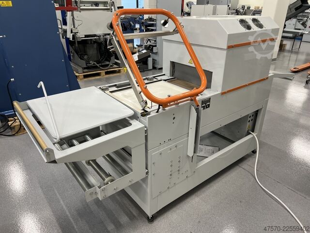 Foliewikkelmachine DEM GP4520 APM Angle Sealer with Shrink Tunnel