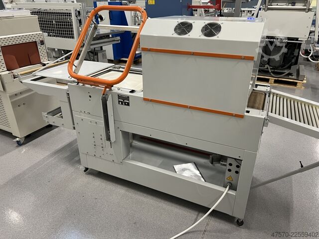 Foliewikkelmachine DEM GP4520 APM Angle Sealer with Shrink Tunnel