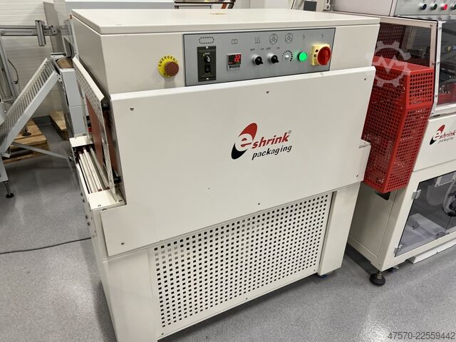 Maszyna do owijania folią E Shrink Packaging LB-728 + LB-201 Angle Sealer with Shrink Tunnel