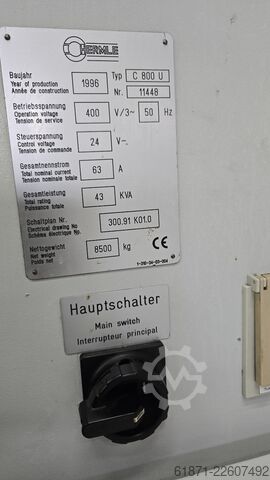 Vertikální obráběcí centrum HERMLE C 800 U