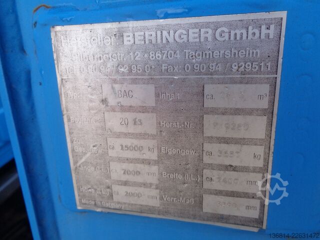 Camião porta-contentores de gancho  Beringer Schrottmulde Penz 15LR 10.10 Kran
