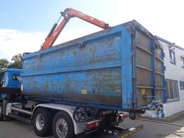 Camião porta-contentores de gancho  Beringer Schrottmulde Penz 15LR 10.10 Kran