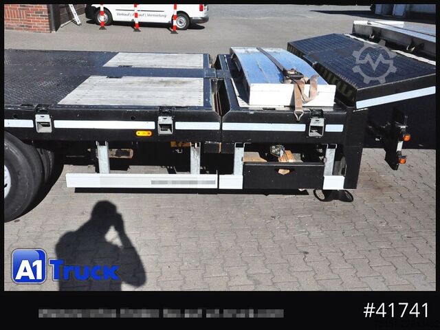 Semirremolque de plataforma baja BROSHUIS 4ASD-18-40 Tele Seilwinde Eco Rampe