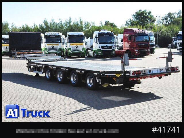 Semirremolque de plataforma baja BROSHUIS 4ASD-18-40 Tele Seilwinde Eco Rampe