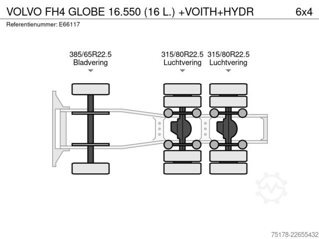 Standaard-SZM VOLVO FH4 GLOBE 16.550 (16 L.) +VOITH+HYDR