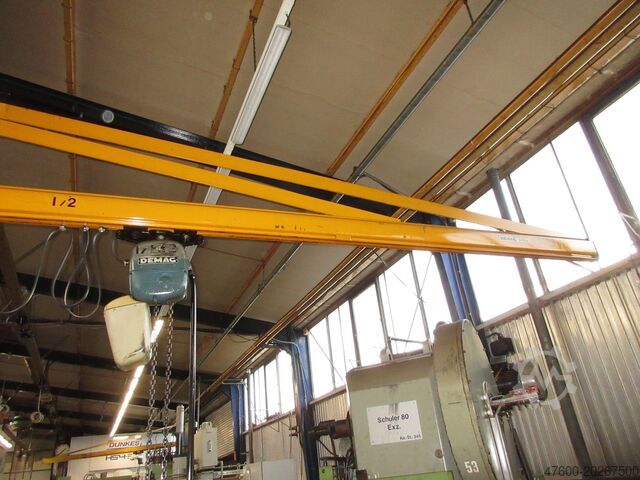 Saeulenschwenkkran Schwenkkran Kettenzug Demag KBK Kran Drehkran Hallenkran 5m Demag KBK2 1000Kg + Demag PK Kettenzug