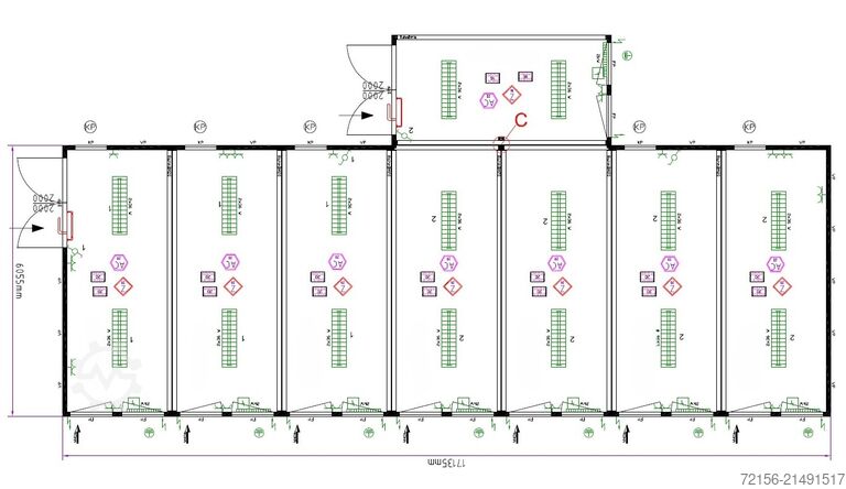 Living container, storage container, container Container Lagercontainer Bürocontainer 117m²