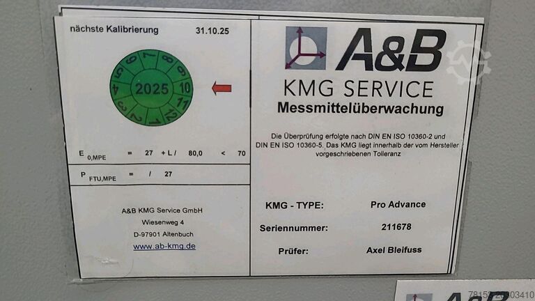Koordinerede målemaskiner Zeiss Pro T Advance CMM