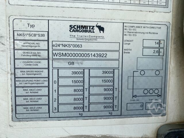 Transport frigorifique Schmitz Cargobull Fridge Thermoking SLXe Spectrum / Multitemp / S...