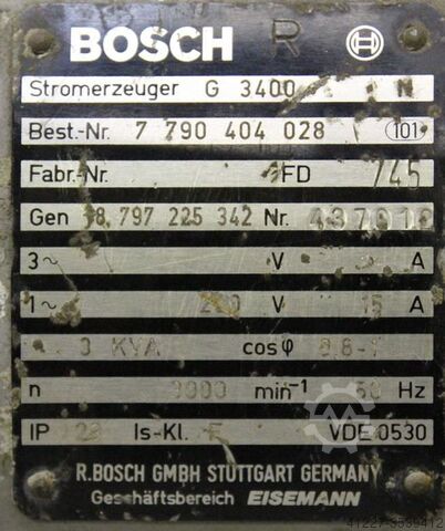 Generador 3 kW Bosch G 3400 N