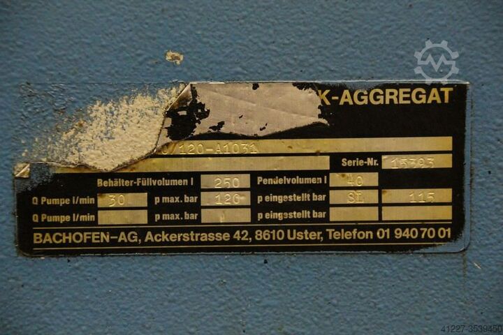 Centralina idraulica 120 bar Bachofen 30 l/min