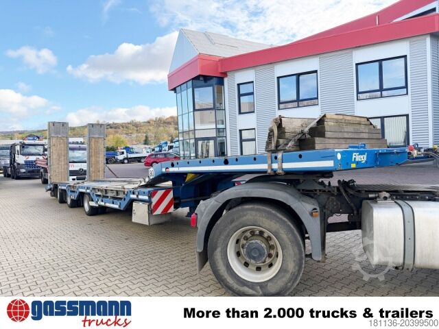 Alacsony rakfelületű félpótkocsi Fliegl SDS 420 T, letzte Achse Nachlaufgelenkt, Verbr.