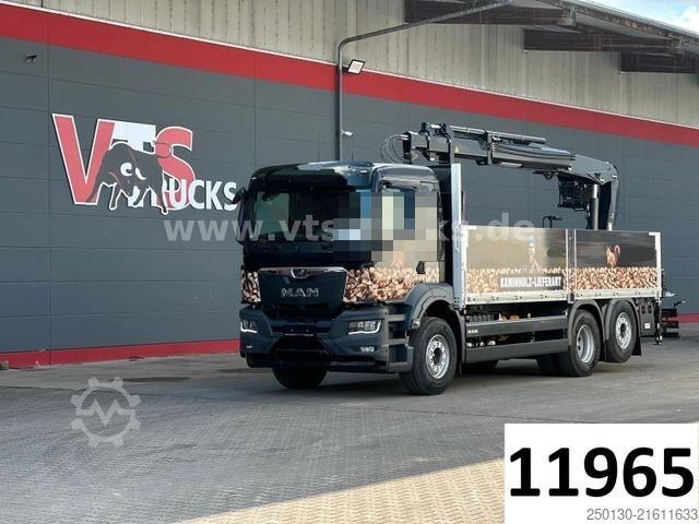 Flatbed truck MAN TGS 26.470 6x2 HIAB L-HiPro 177K-2 Retarder ADR