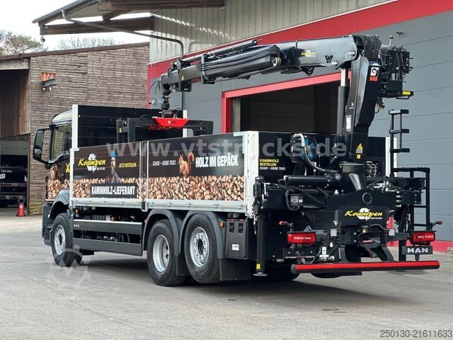 Flatbed truck MAN TGS 26.470 6x2 HIAB L-HiPro 177K-2 Retarder ADR