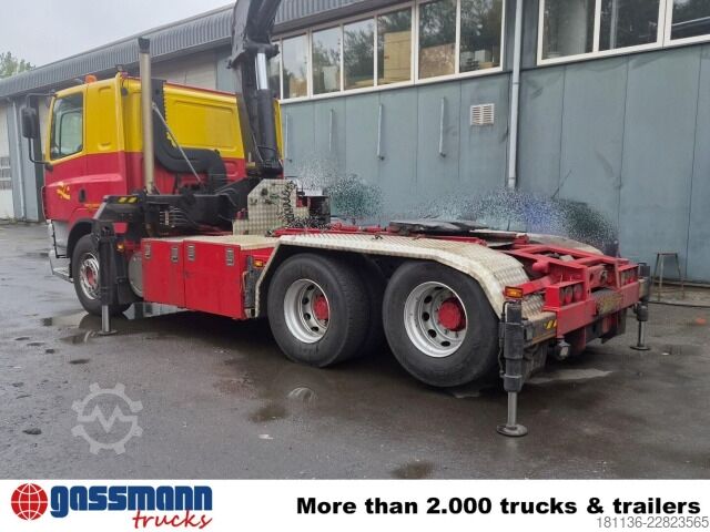 Standardowy ciągnik siodłowy DAF DAF 85 CF 6x2 HMF Kran 2823 K5 Funk Seilwinde