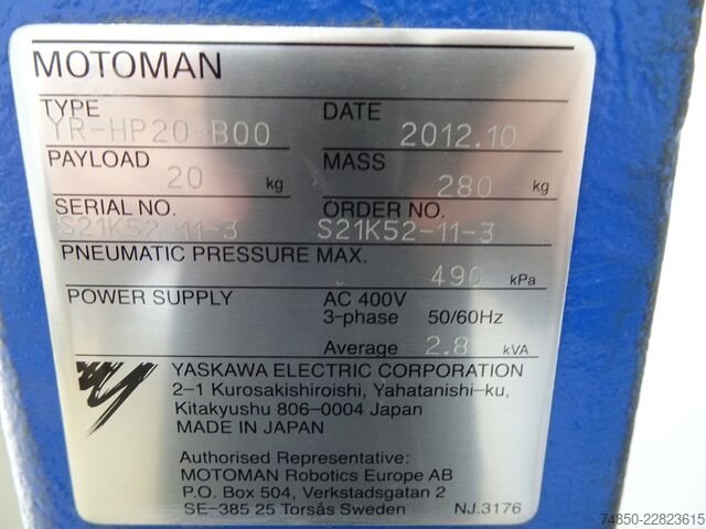 Industrirobot Yaskawa Motoman HP20 (YR-HP20-B00)