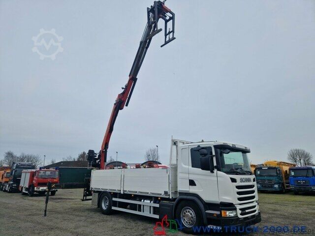 Düz kasa kamyon Scania G370 Kran PK15001L nur 188.707 Km. 1. Hand